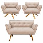 Kit 1 Namoradeira 2 Lugares E 2 Poltronas Giratória Anitta Co