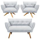 Kit 1 Namoradeira 2 Lugares E 2 Poltronas Giratória Anitta Co