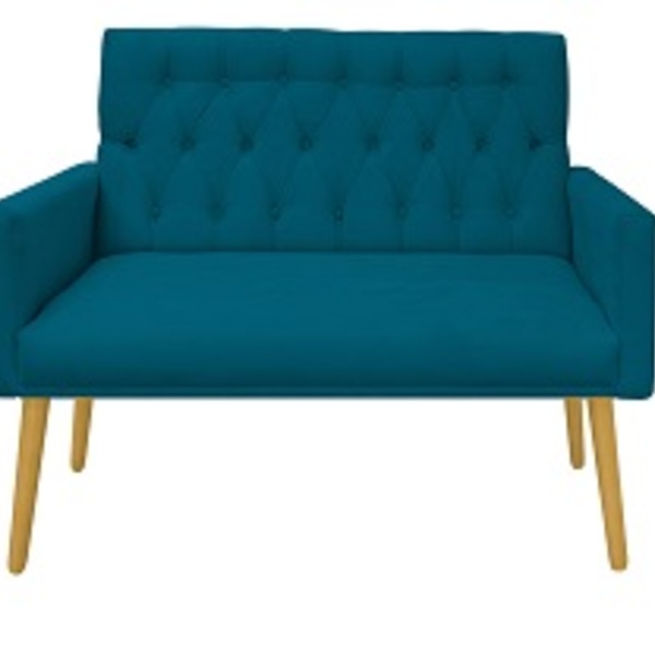 Kit 1 Namoradeira + 2 Poltronas Decorativas Nina Retro Suede