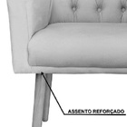 Kit 1 Namoradeira + 2 Poltronas Decorativas Nina Retro Suede