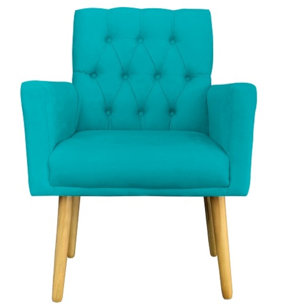 Kit 1 Namoradeira + 2 Poltronas Decorativas Nina Retro Suede