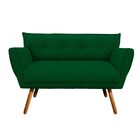 Kit 1 Namoradeira E 1 Poltrona Anitta Suede Pés Palito Castan