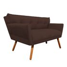 Kit 1 Namoradeira E 1 Poltrona Anitta Suede Pés Palito Castan