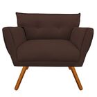 Kit 1 Namoradeira E 1 Poltrona Anitta Suede Pés Palito Castan