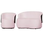 Kit 1 Namoradeira E 1 Poltrona Decorativa Orgânica Beatriz Su