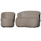 Kit 1 Namoradeira E 1 Poltrona Decorativa Orgânica Beatriz Su