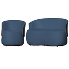 Kit 1 Namoradeira E 1 Poltrona Decorativa Orgânica Beatriz Su