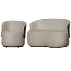 Kit 1 Namoradeira E 1 Poltrona Decorativa Orgânica Beatriz Su