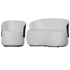 Kit 1 Namoradeira E 1 Poltrona Decorativa Orgânica Beatriz Su