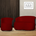 Kit 1 Namoradeira E 1 Poltrona Decorativa Orgânica Beatriz Su