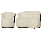 Kit 1 Namoradeira E 1 Poltrona Decorativa Orgânica Beatriz Su