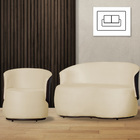 Kit 1 Namoradeira E 1 Poltrona Decorativa Orgânica Beatriz Su