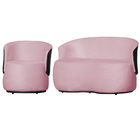 Kit 1 Namoradeira E 1 Poltrona Orgânica Beatriz Suede Composê