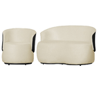 Kit 1 Namoradeira E 1 Poltrona Orgânica Beatriz Suede Composê