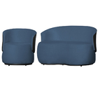 Kit 1 Namoradeira E 1 Poltrona Orgânica Beatriz Suede Composê