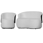 Kit 1 Namoradeira E 1 Poltrona Orgânica Beatriz Suede Composê