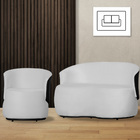 Kit 1 Namoradeira E 1 Poltrona Orgânica Beatriz Suede Composê