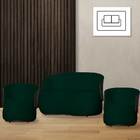 Kit 1 Namoradeira E 2 Poltronas Decorativa Orgânica Beatriz S