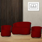 Kit 1 Namoradeira E 2 Poltronas Decorativa Orgânica Beatriz S