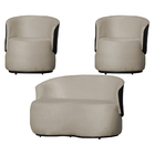 Kit 1 Namoradeira E 2 Poltronas Decorativa Orgânica Beatriz S