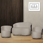 Kit 1 Namoradeira E 2 Poltronas Decorativa Orgânica Beatriz S