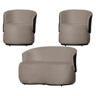 Kit 1 Namoradeira E 2 Poltronas Decorativa Orgânica Beatriz S