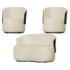 Kit 1 Namoradeira E 2 Poltronas Decorativa Orgânica Beatriz S