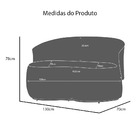 Kit 1 Namoradeira E 2 Poltronas Orgânica Beatriz Suede Compos