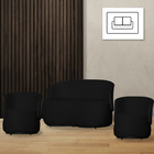 Kit 1 Namoradeira E 2 Poltronas Orgânica Beatriz Suede Compos