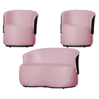 Kit 1 Namoradeira E 2 Poltronas Orgânica Beatriz Suede Compos