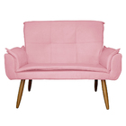 Kit 1 Namoradeira Mais 1 Poltrona Emília Suede Cores - Ds Est