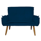 Kit 1 Namoradeira Mais 1 Poltrona Emília Suede Cores - Ds Est