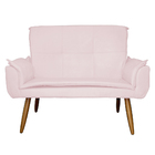 Kit 1 Namoradeira Mais 1 Poltrona Emília Suede Cores - Ds Est