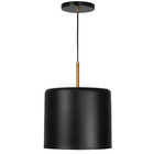 Kit 1 Pendente Bilboquê Grande E 2 Médios Preto C/ Cobre