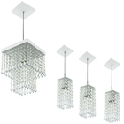 Kit 1 Pendentes Marrycrilic + 3 Pendentes Clearcrilic Branco