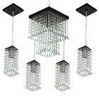 Kit 1 Pendentes Marrycrillic + 4 Pendentes Clearcrilic Preto