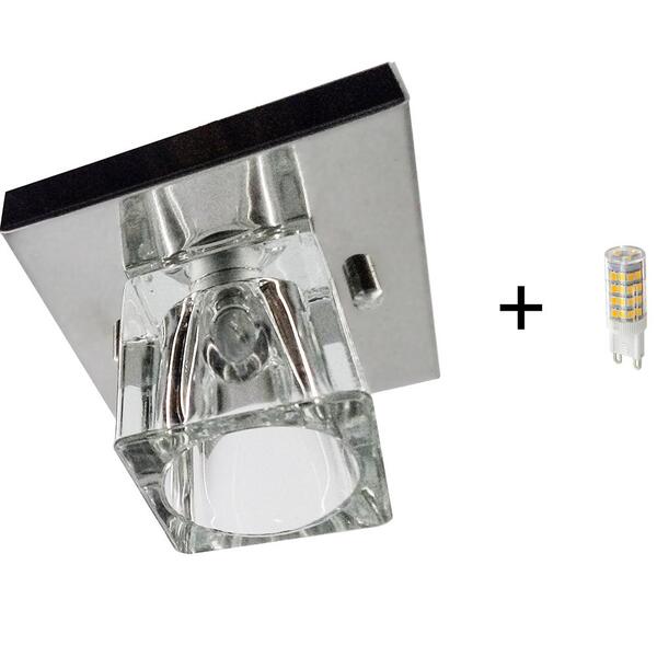Kit 1 Plafon 7011 C/lamp. G-9 Cromado