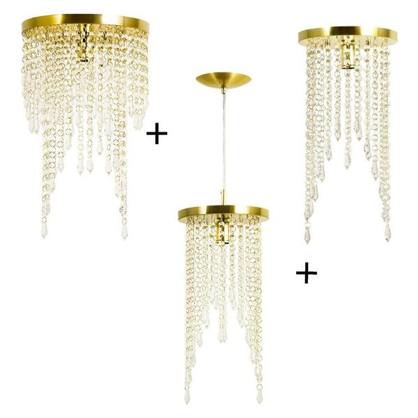 Kit 1 Plafon Redondo Crilik Pl7302 + 1 Ls7301 + 1 Pl7301 Dr