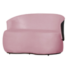 Kit 1 Poltrona 1 Namoradeira E 1 Puff Grande Suede Estilo Org