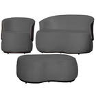 Kit 1 Poltrona 1 Namoradeira E 1 Puff Grande Suede Estilo Org