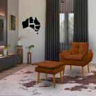 Kit 1 Poltrona Decorativa Sala De Estar Escritório Prime 1 Pu