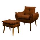 Kit 1 Poltrona Decorativa Sala De Estar Escritório Prime 1 Pu