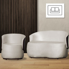 Kit 1 Poltrona E 1 Namoradeira Decorativa Orgânica Beatriz Ve