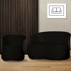 Kit 1 Poltrona E 1 Namoradeira Decorativa Orgânica Beatriz Ve