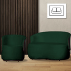 Kit 1 Poltrona E 1 Namoradeira Decorativa Orgânica Beatriz Ve