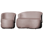 Kit 1 Poltrona E 1 Namoradeira Decorativa Orgânica Beatriz Ve