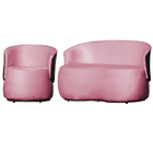 Kit 1 Poltrona E 1 Namoradeira Decorativa Orgânica Beatriz Ve