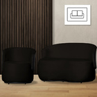 Kit 1 Poltrona E 1 Namoradeira Orgânica Beatriz Veludo Compos