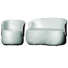 Kit 1 Poltrona E 1 Namoradeira Orgânica Beatriz Veludo Compos