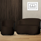 Kit 1 Poltrona E 1 Namoradeira Orgânica Beatriz Veludo Compos